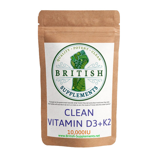 Clean Genuine Vitamin D3+K2 British Supplements UK doctorme
